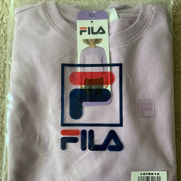 Fila French Terry Long Sleeve Crew Neck Sweatshirt Pullover Shirt - Picture 2 of 9